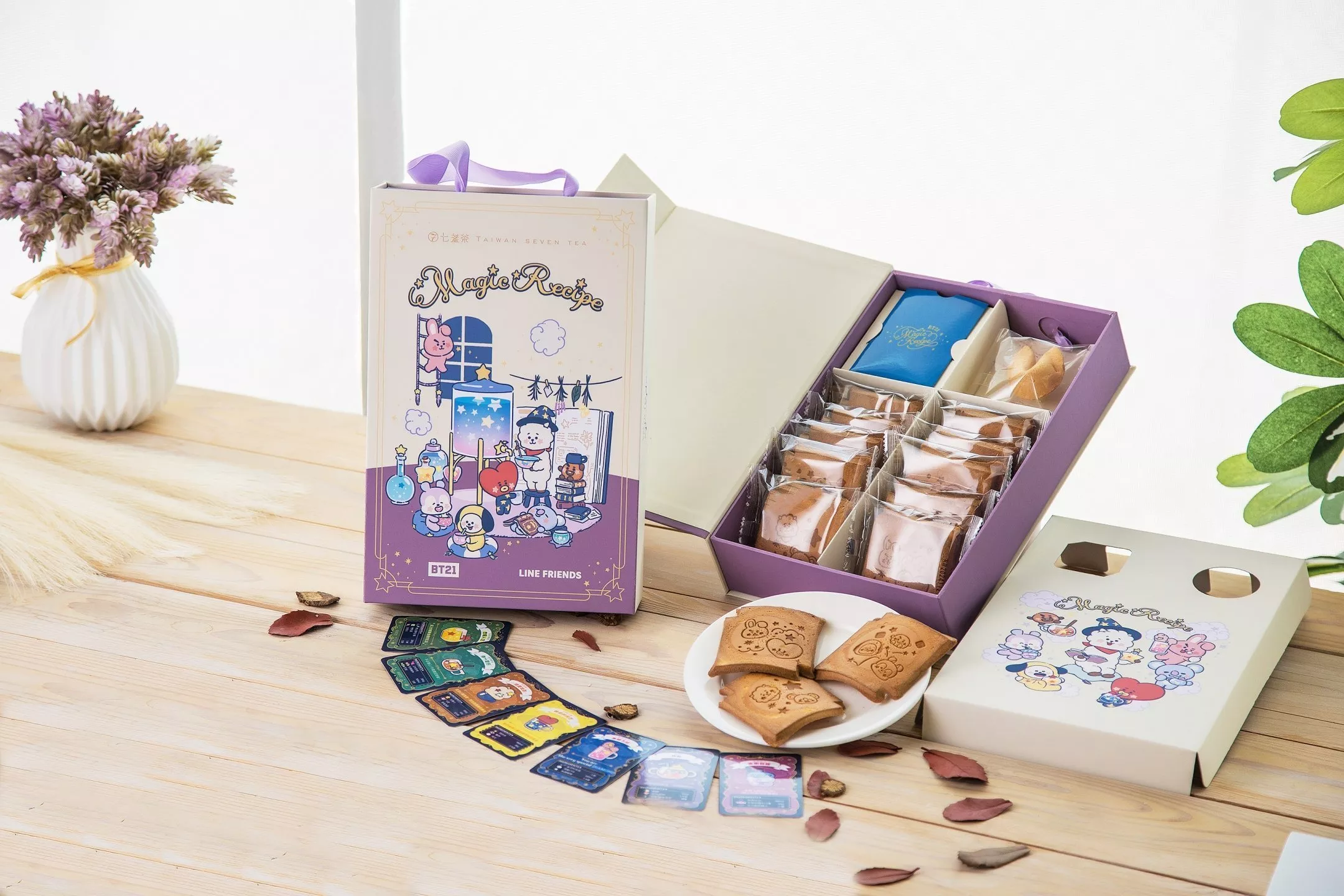 BT21與七盞茶魔法禮盒中秋預購送好茶！超萌造型餅乾隨機小卡療癒必收